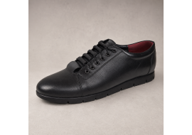 Pantofi dama casual din piele naturala cu siret P502NBX